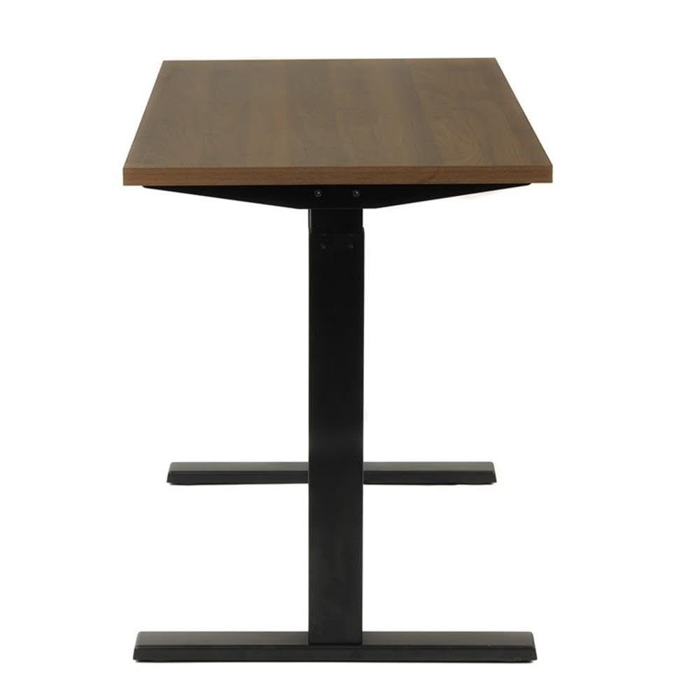 OS Home and Office Furniture 47.25" Wood Adjustable Height Desk in Danish Walnut