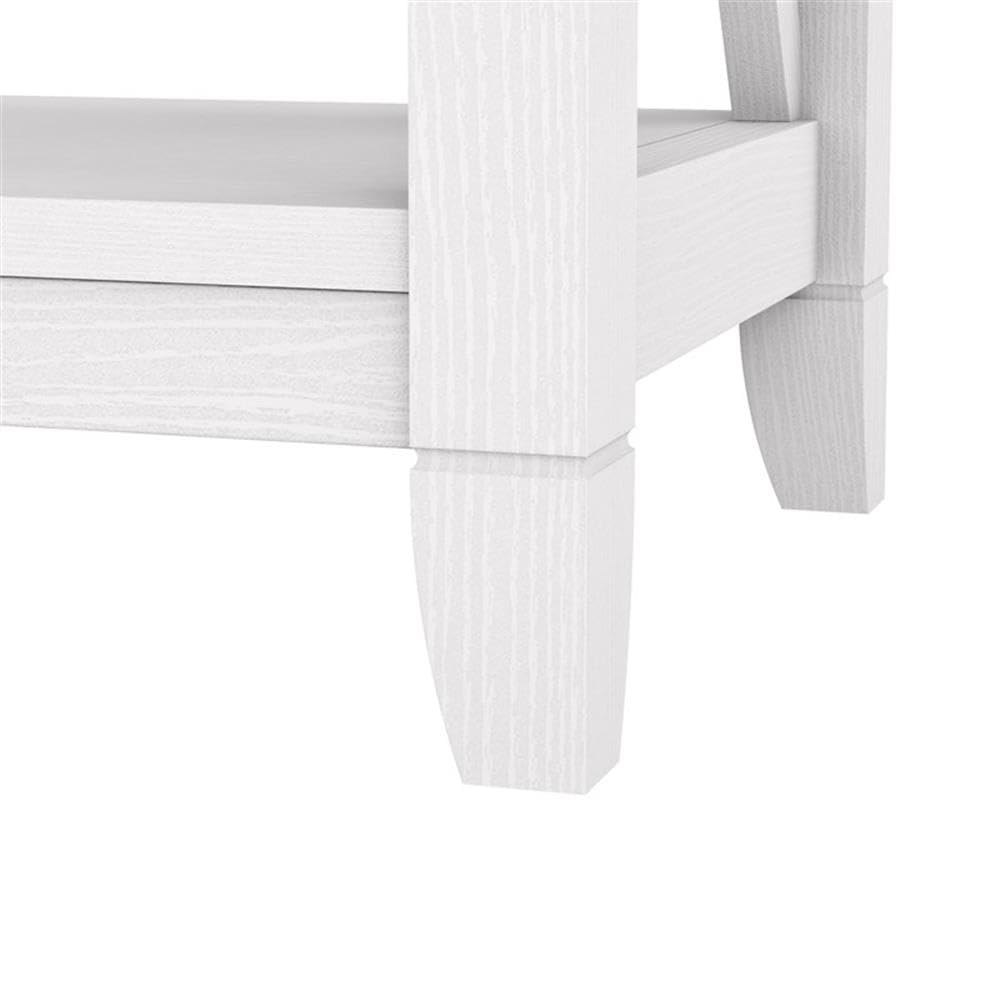 Bush Home Key West Coffee Table with Storage in Pure White Oak