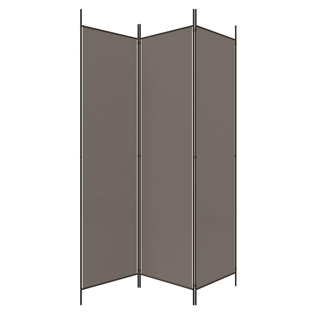 3-Panel Room Divider Anthracite 59.1x86.6 Inches Fabric Room Partition Screen, Foldable Privacy Divider for Bedroom, Blocks Sunlight, Easy Assembly