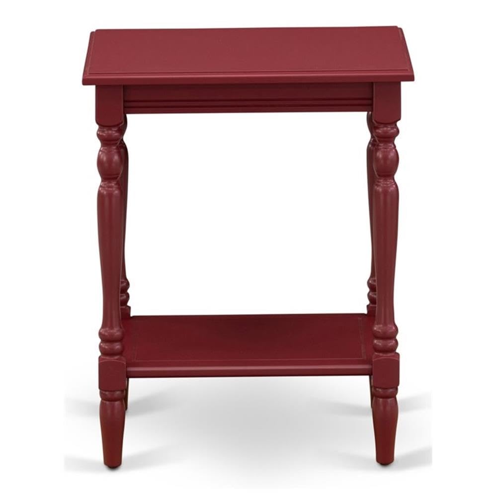 East West Furniture BF-13-ET Bedford Night Stand - Rectangle Modern End Table with Open Storage Shelf for Bedroom, 16x20 Inch Inch, Burgundy