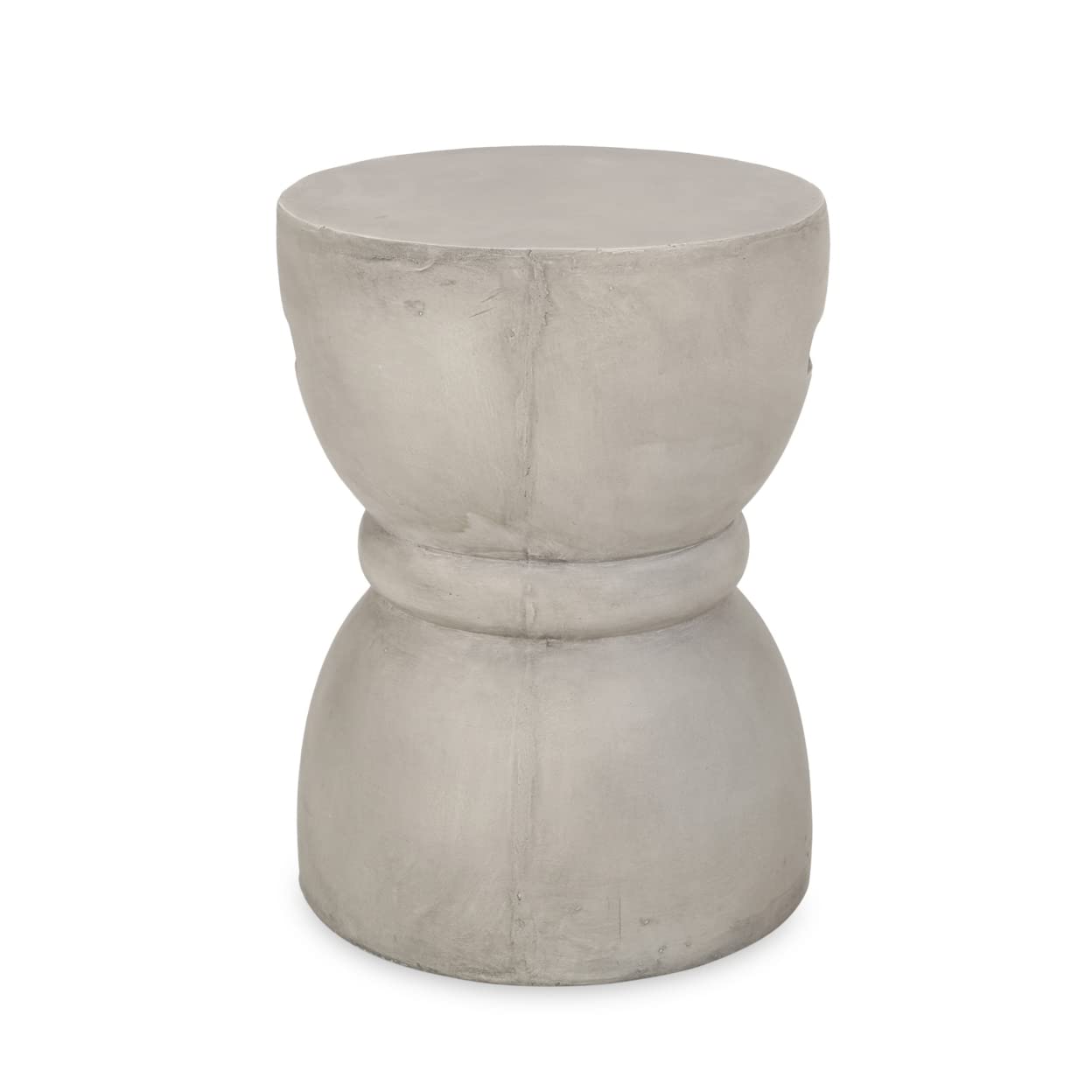 Christopher Knight Home Norman Outdoor Contemporary Lightweight Accent Side Table, Concrete Finish