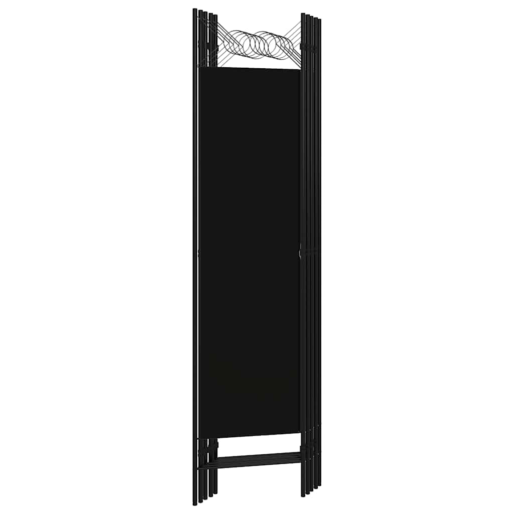 vidaXL vidaXL Room Divider, 5 Panel Folding Privacy Screen for Room Separation, Freestanding Room Divider for Office, Industrial Modern Style, Black
