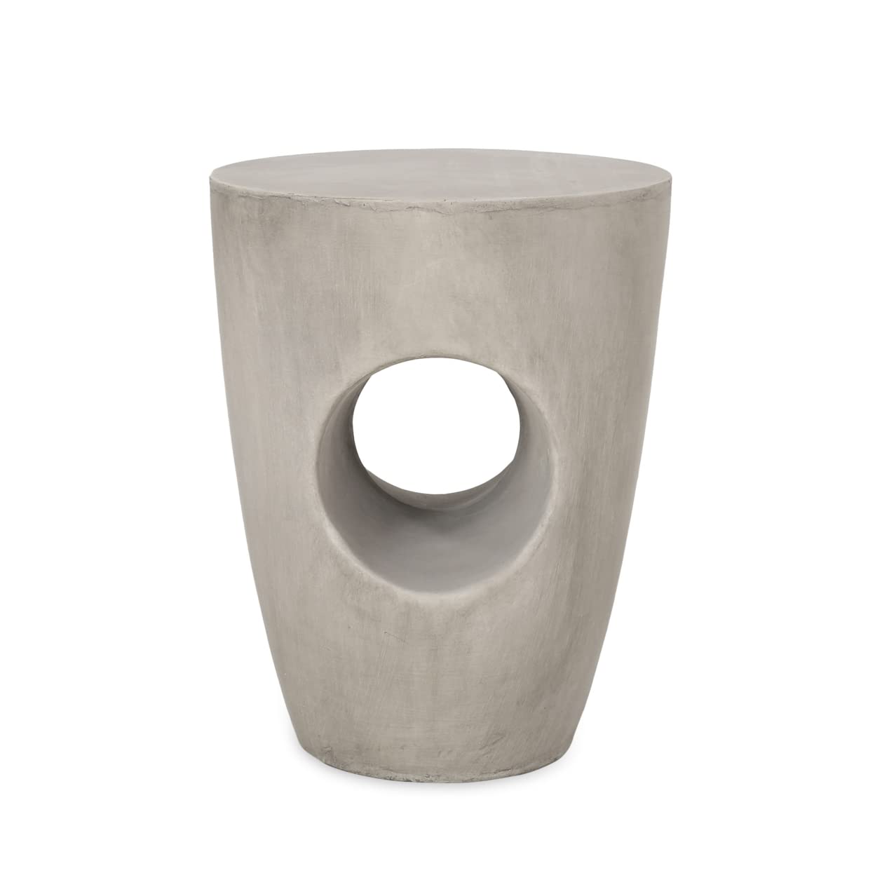 Christopher Knight Home Randall Outdoor Contemporary Lightweight Accent Side Table, Concrete Finish