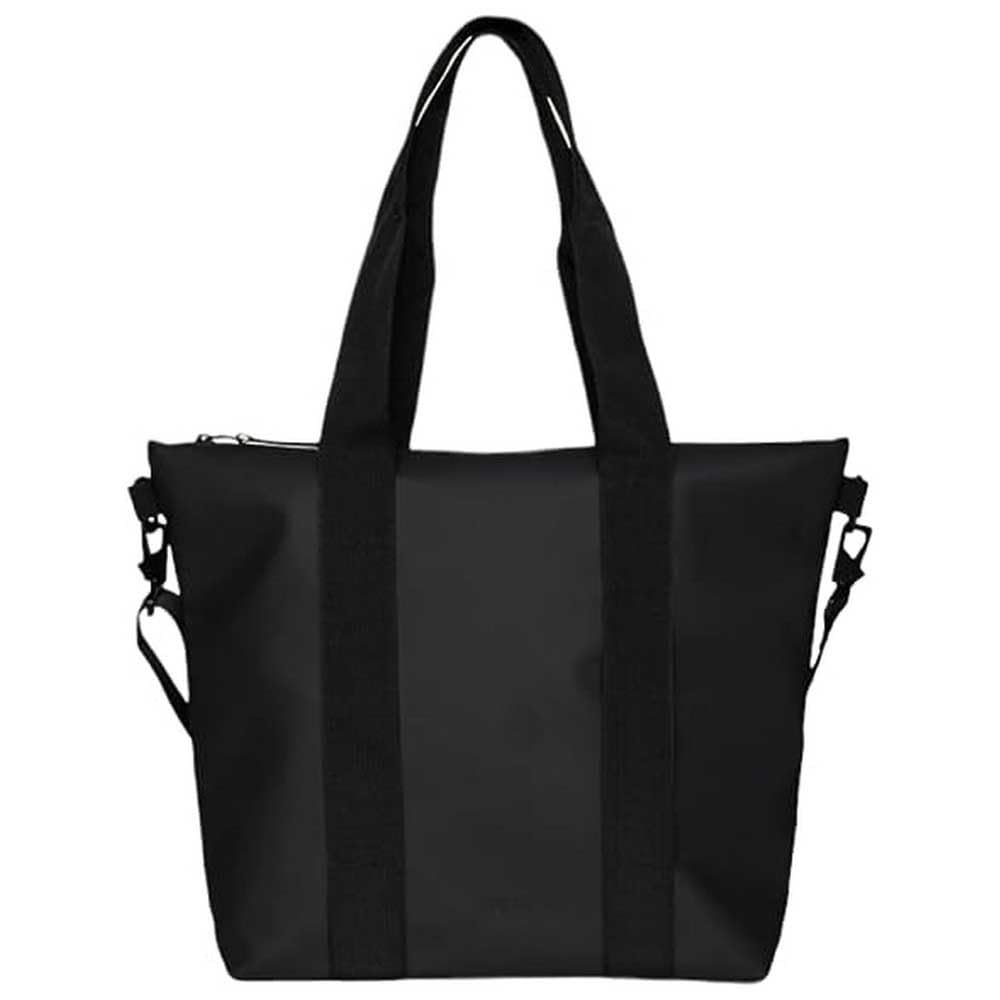 RAINS Tote Bag Mini - Black Waterproof Shoulder Bag for Men and Women - Everyday Tote for Work, Travel, Shopping with Coated Zip and Carry Handles - 2 Year Warranty