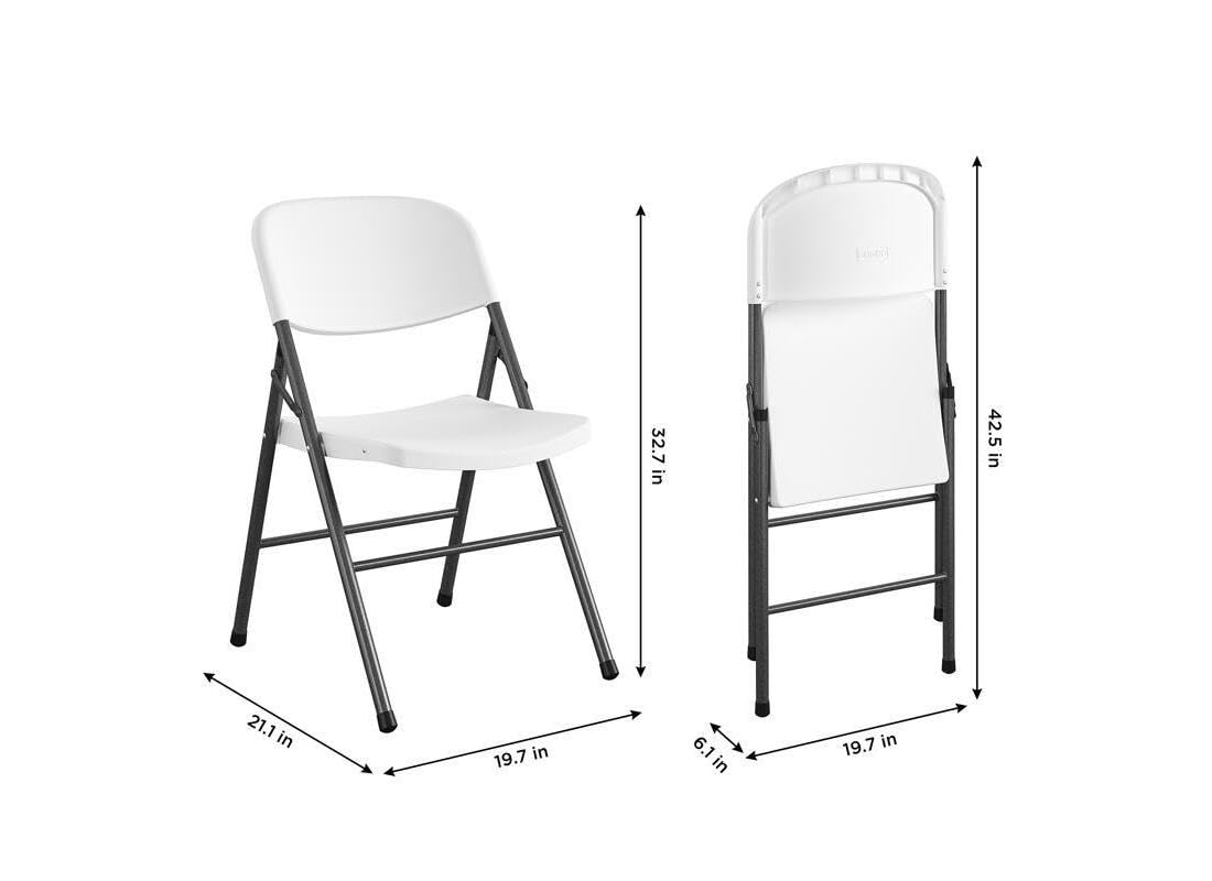 Cosco 6028632 32.5 x 21.75 in. Cosco Folding Chair, White