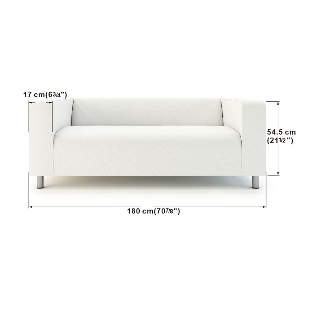 MASTERS OF COVERS Snug Fit Classic Velvet Klippan Loveseat Slipcover for The IKEA 2 Seater Klippan Loveseat Sofa Cover Replacement (Green, Velvet)