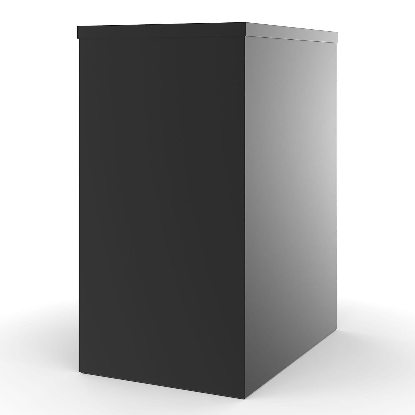 STAPLES 2-Drawer Vertical File Cabinet, Letter Size Documents, Lockable, 22" D x 15" W x 28.38" H, Black
