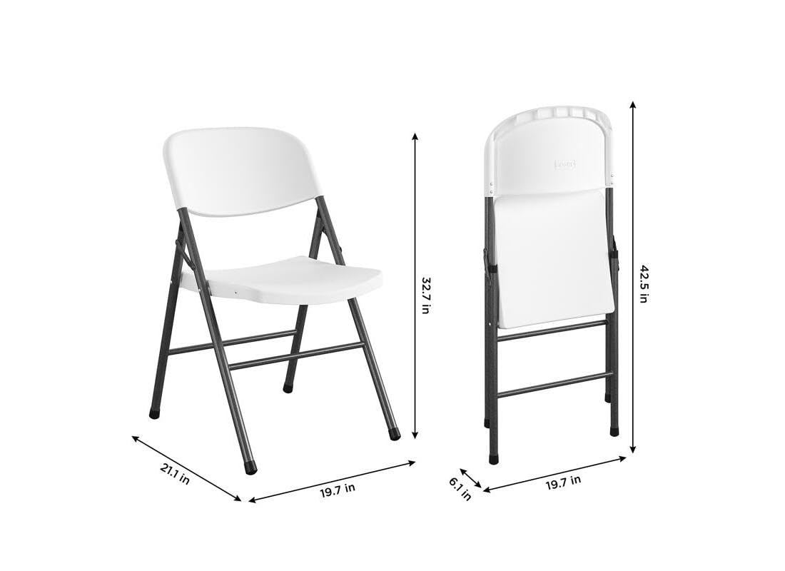 Cosco 6028632 32.5 x 21.75 in. Cosco Folding Chair, White