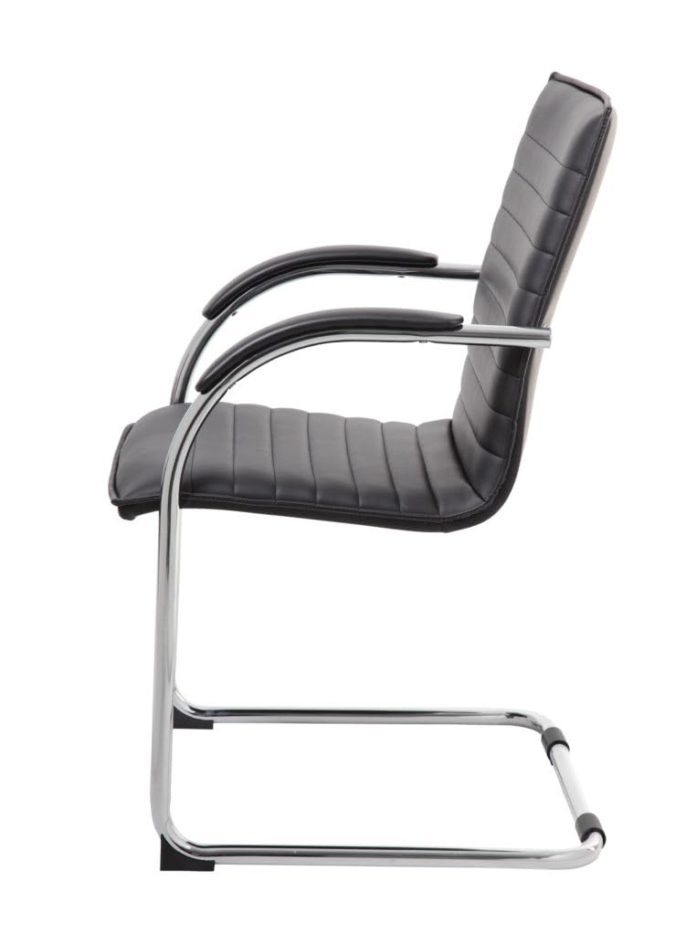 Boss Office Products Vinyl Side Chair (Set of 2), Black