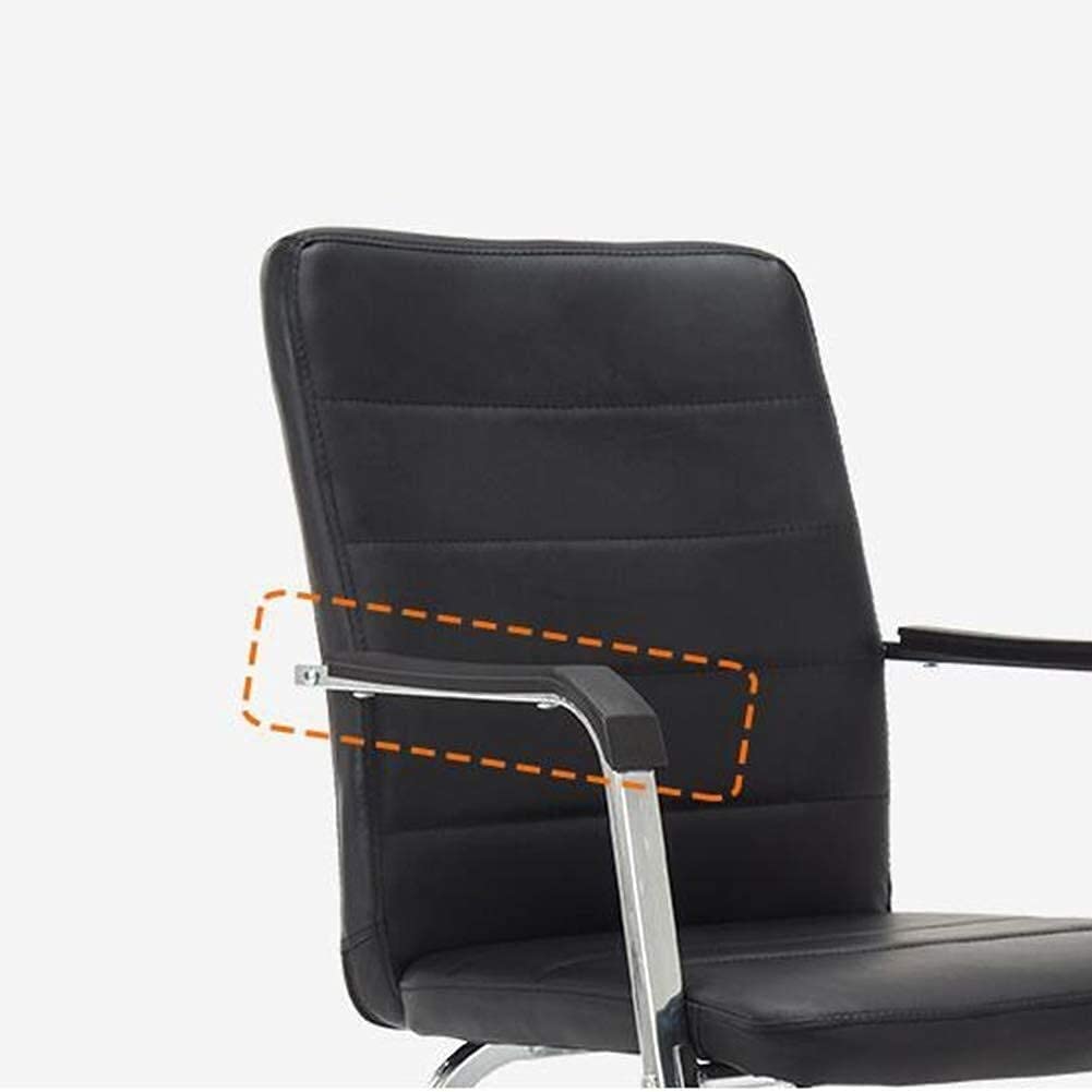 GAAHRQQQ Conference Visitor Chair Heavy Steel Base Office Chair Breathable Foam Cushion Computer Desk Executive Chair (Color: White)