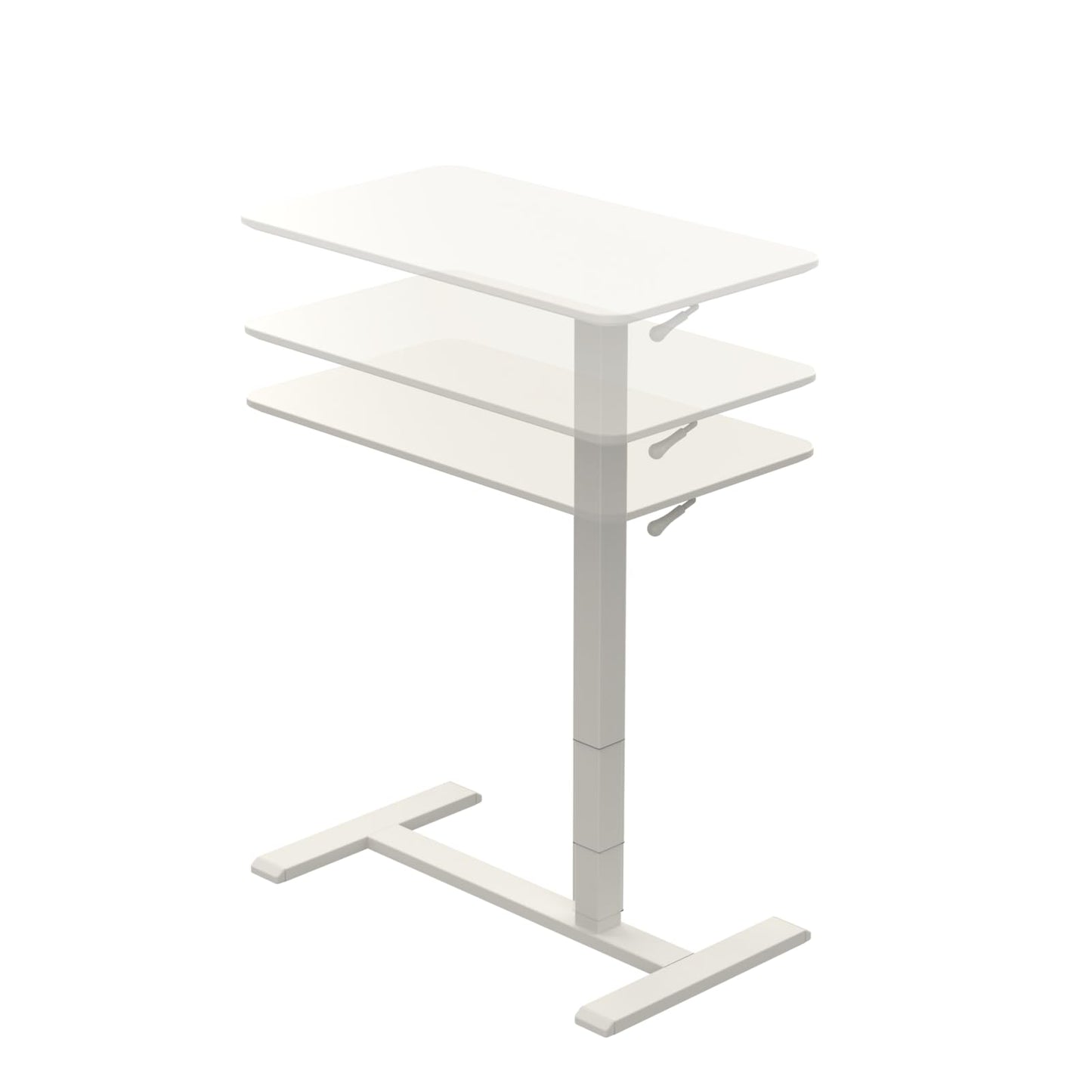 TopJob ANYDESK NEST Mobile Standing Desk, Portable with Hidden Wheels Non Folding, Sit Stand Desk, Computer Workstations, Home Use, Couch Side Table, Bedside Table, Kitchen Prep Table (Mist)