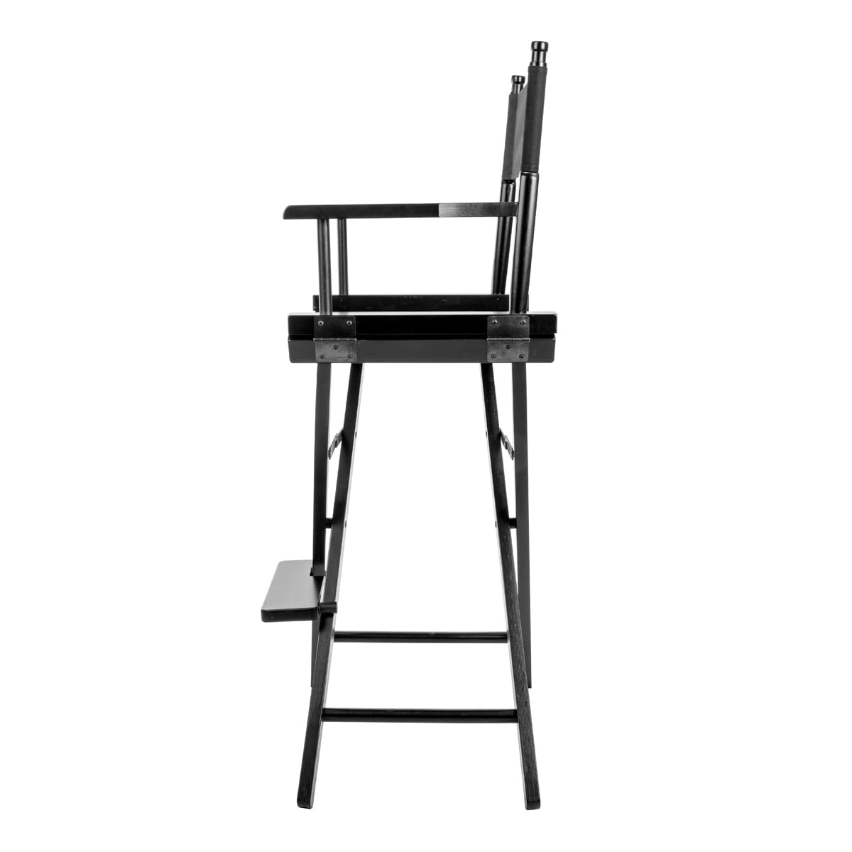 CLAR DC-30 Film Director's Chair (Black Wood with Black Seat & Back)