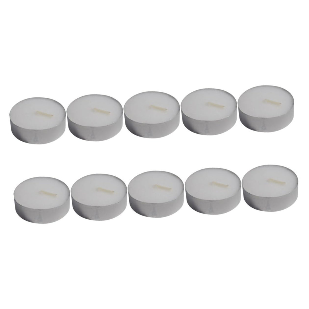 Toyvian 10pcs White Mini Round Tea Light Candles Smokeless Paraffin Small Candles Bulk Pack for Bathrooms and Shopping Malls, Long Burning, for Home Decor and Relaxation