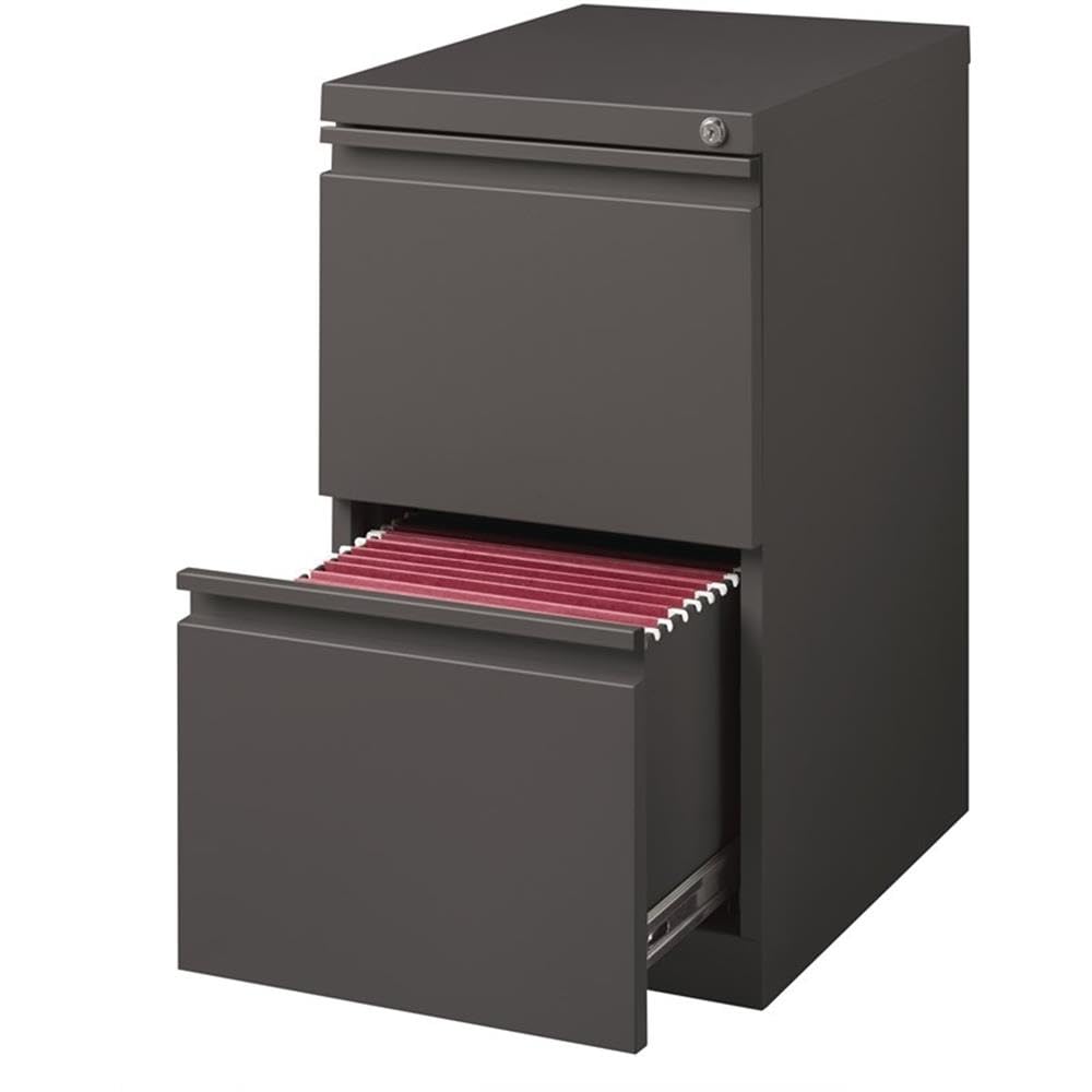 Hirsh Industries 20" Deep 2 Drawer Mobile File Cabinet File in Medium Tone