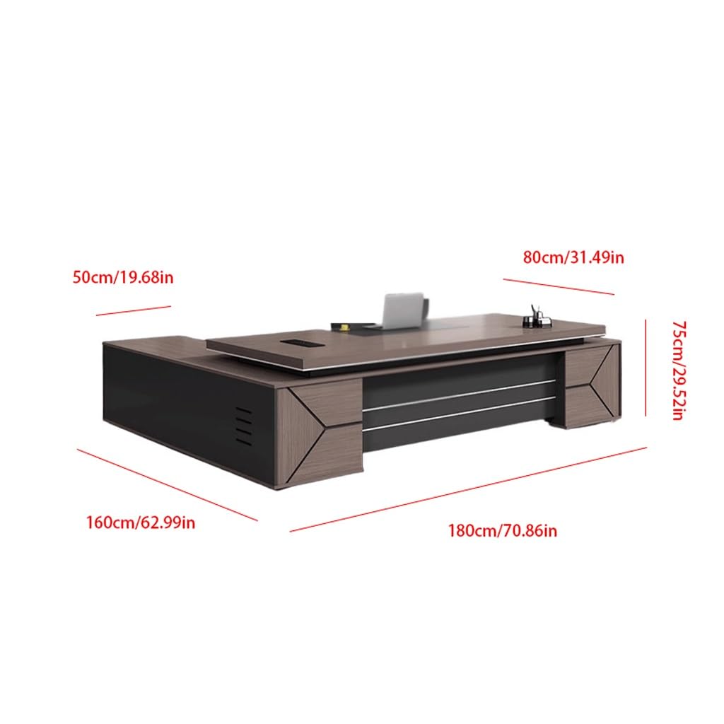 ULTRAWAVE Computer Desk Home Office Desk Boss Desk Office Manager Desk Simple CEO Desk Furniture