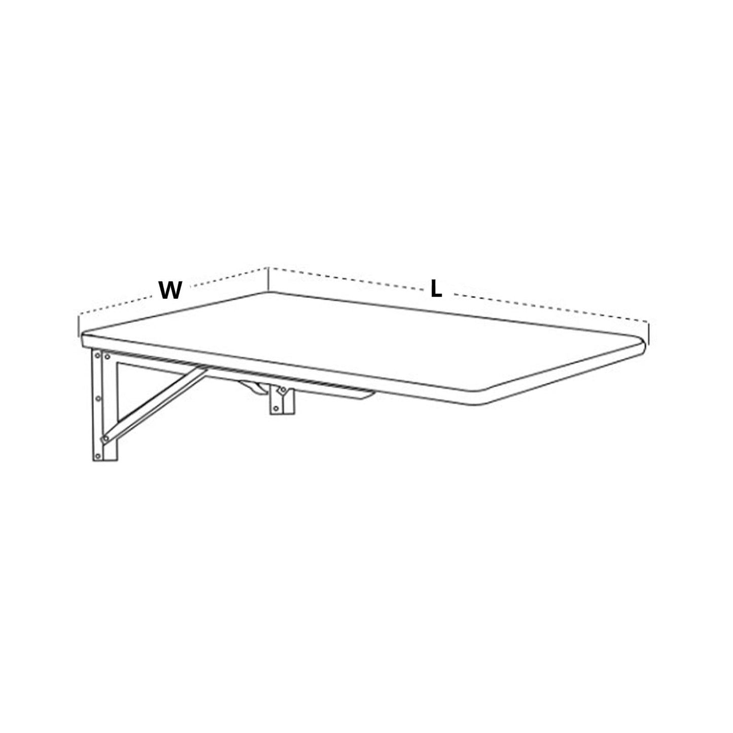 Folding Wall Mounted Murphy Desk Drop-Leaf Table, Wall Mounted Table,Space Saving Fold Down Floating Desk for Study, Bedroom (Size : W40xL70cm/W15.7xL27.6in)