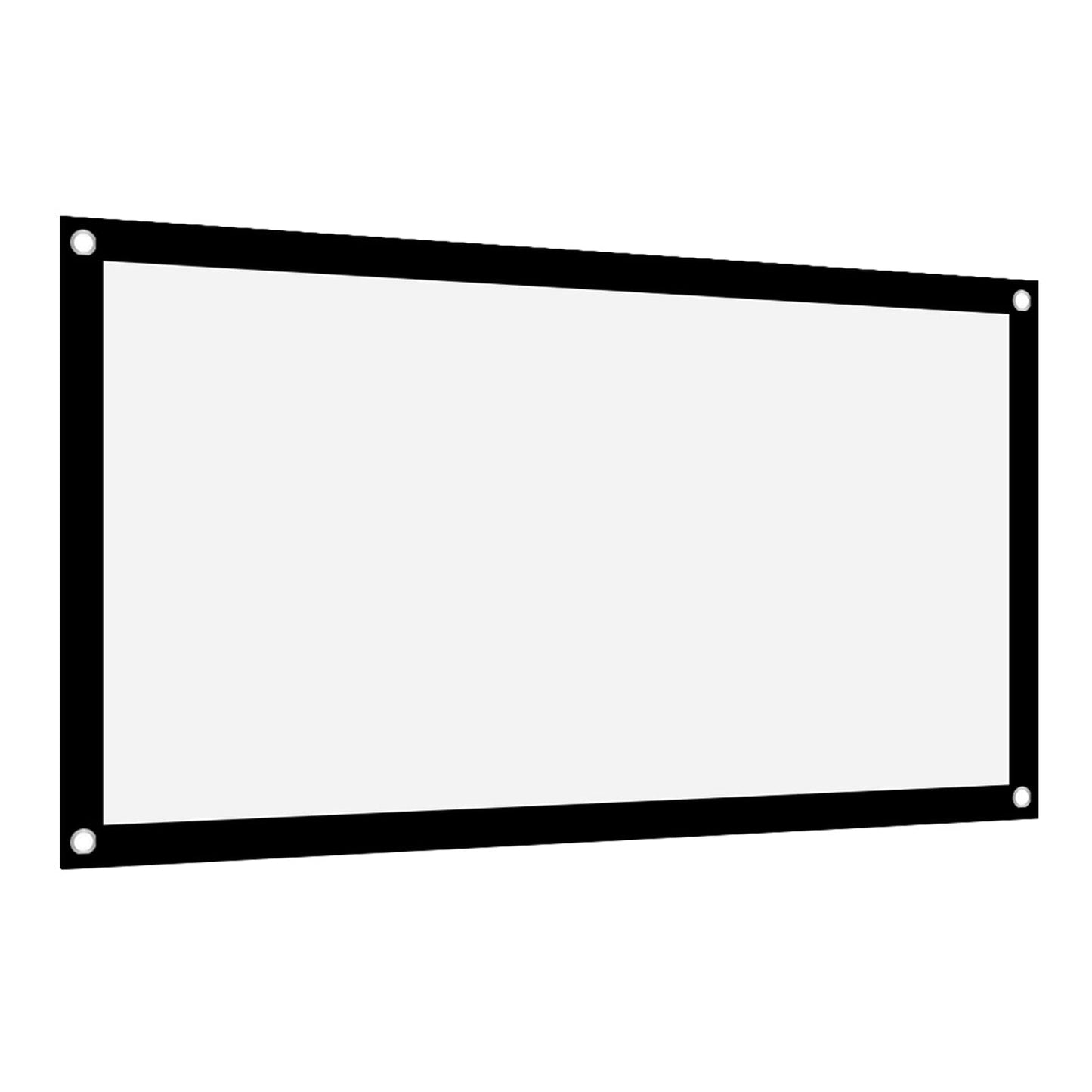 Projector Screen, 40Inch Portable Screen, Foldable Washable Non Crease Design, White Polyester, Front Back Projection Support, Movies Screen for Home Theater Outdoor Camping
