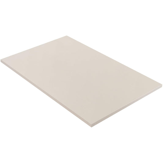 Kaboon Universal Tabletop 36"x20", Solid One-Piece Melamine Table Top, Double L Floating Desk DIY, Home and Office Countertop, Leather/Ivory