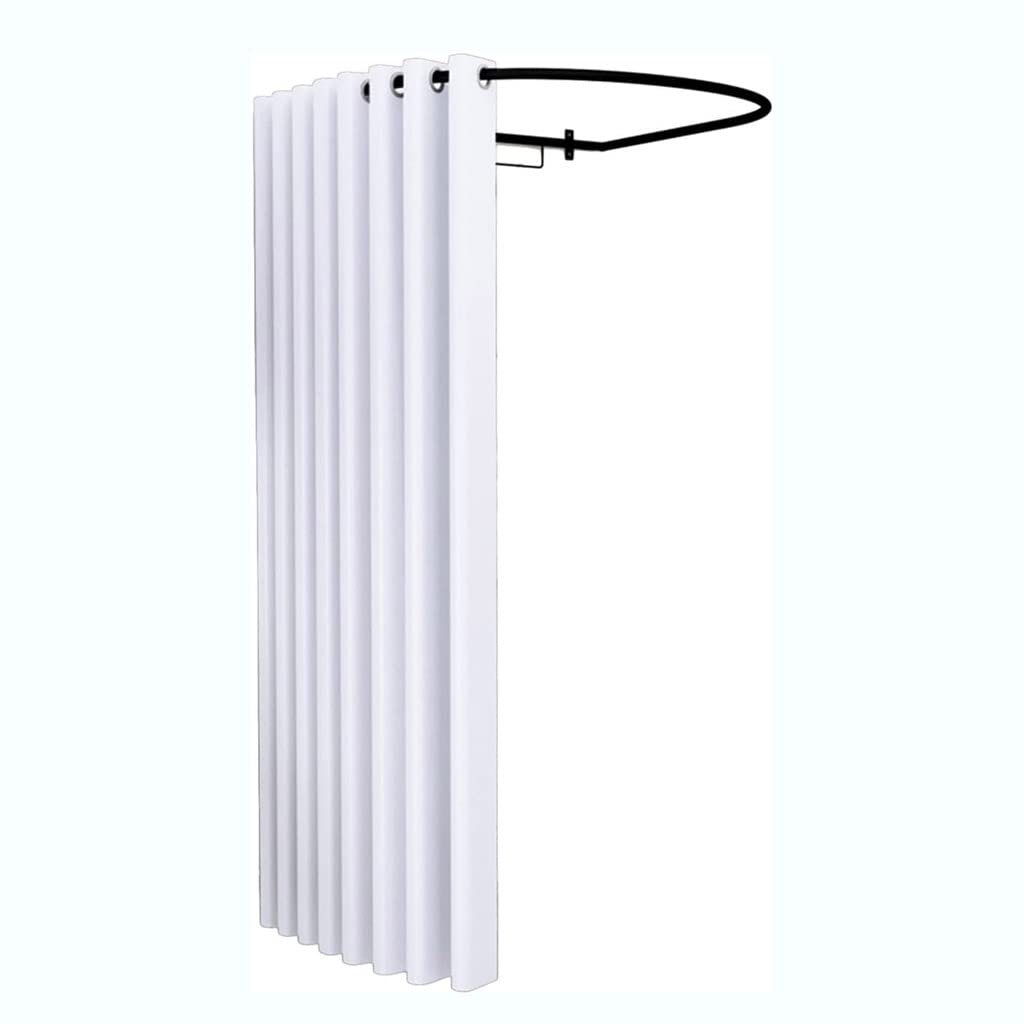 ZTIOMUK Ring Rack Fitting Room, Portable Dressing Room Frame with Curtain and Hook, Changing Room for Clothing Store, Boutiques, Office