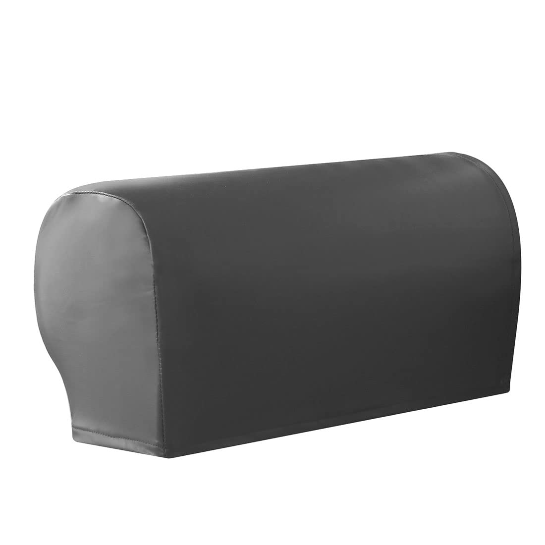 vctops Waterproof Faux Pu Leather Armrest Covers Vintage Stretch Arm Covers for Chairs Couch Sofa Armchair Slipcovers for Recliner Sofa 2pcs, Grey