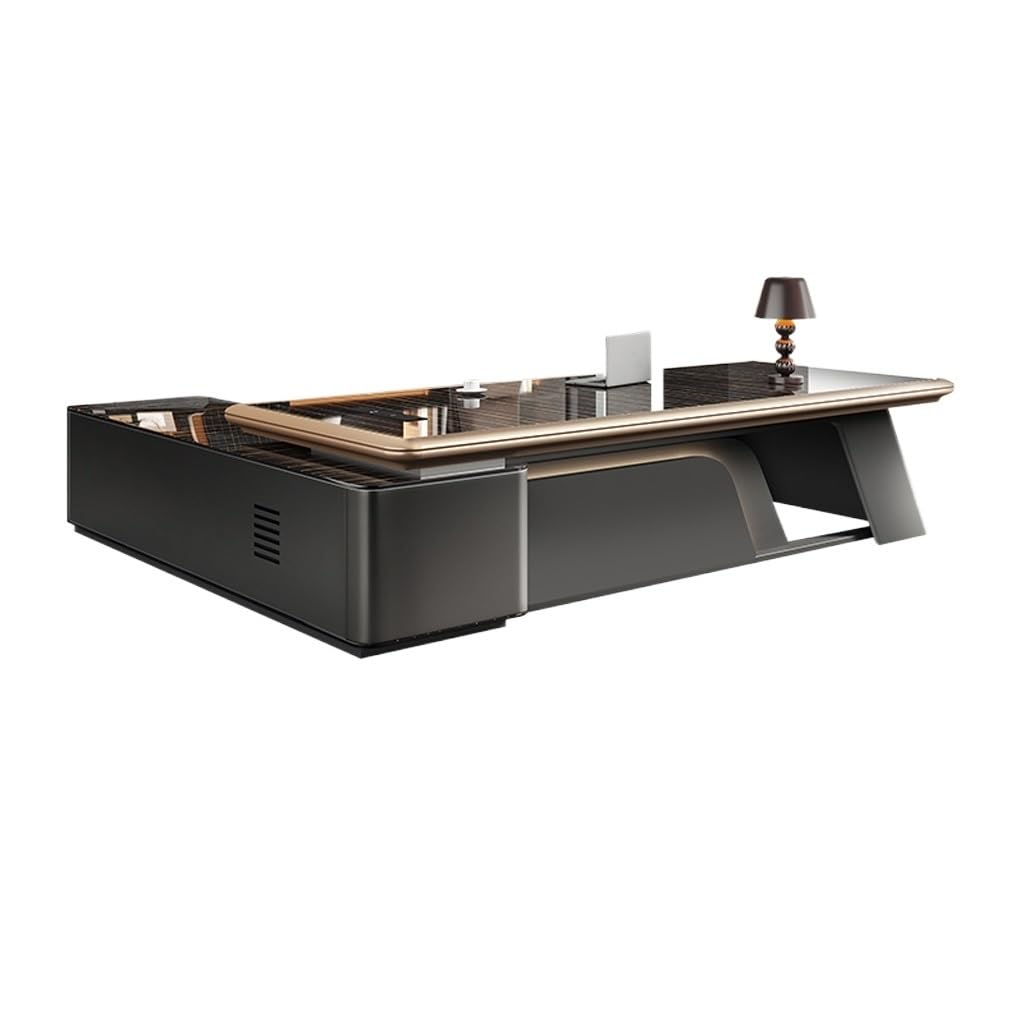 DRTGHYD Vanity Desk Office Desks Executive Desk, Modern CEO, Leadership Office Furniture, Manager's