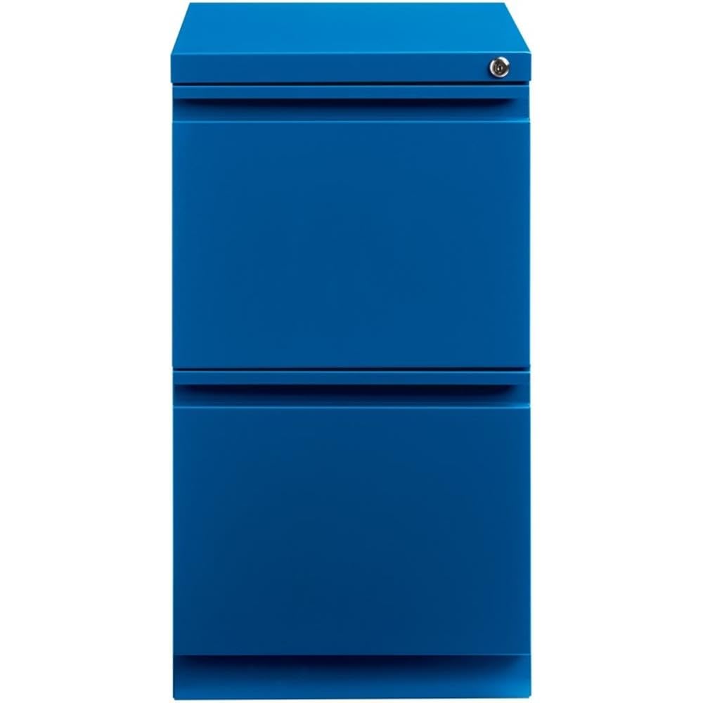 Hirsh Industries 20" Deep 2 Drawer Mobile File Cabinet File in Blue