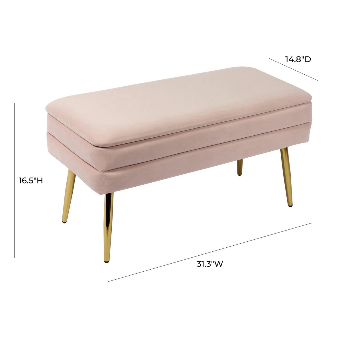 Tov Furniture Ziva Storage Bench (Blush)