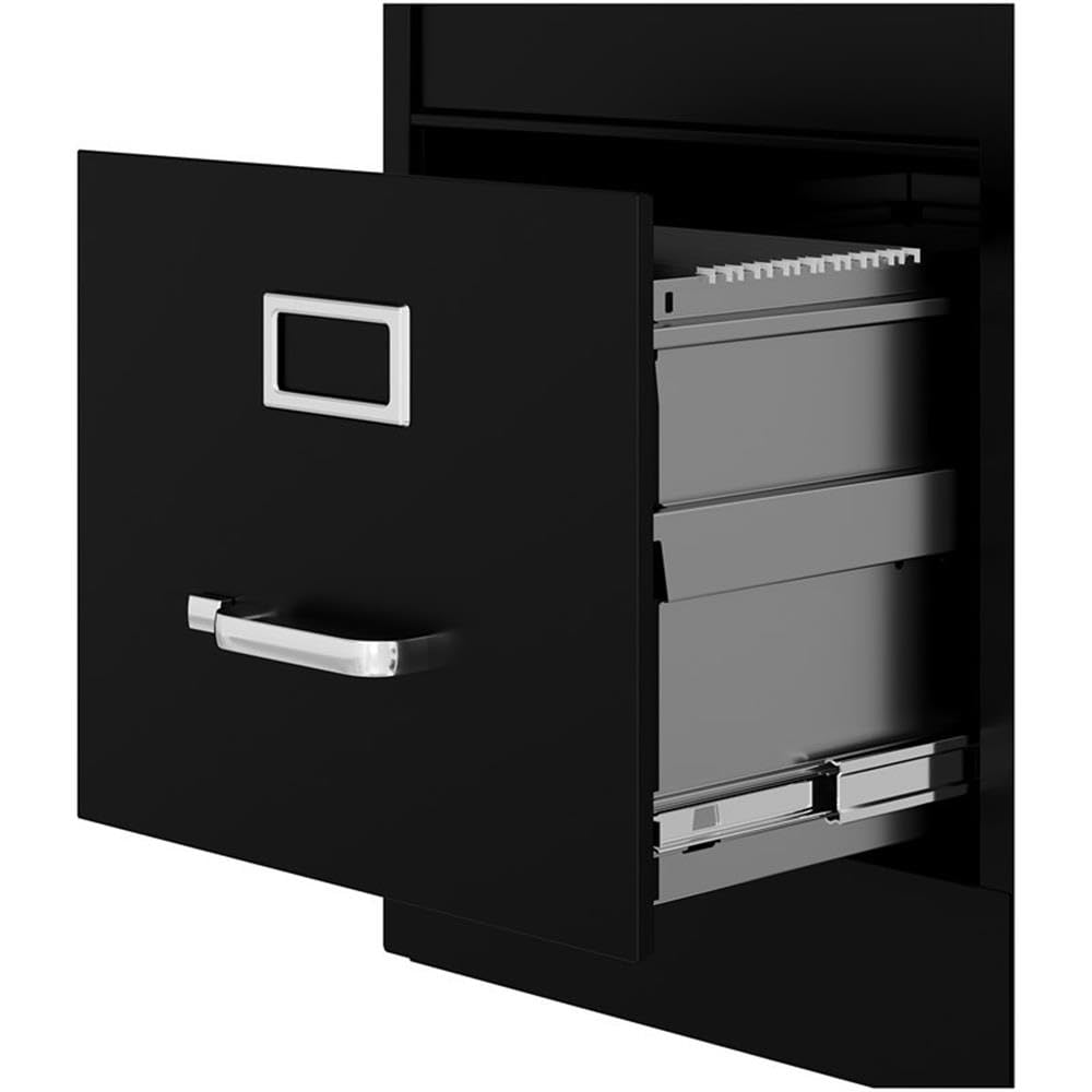 Lorell LLR42291 2-Drawer Vertical File, 15" x 22" x 28, Black