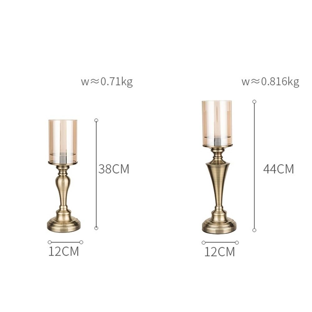 Candlestick Holders Creative Iron Candlestick with Glass Cover Home Dining Table Decoration Candlestick Ornaments Candle Holders