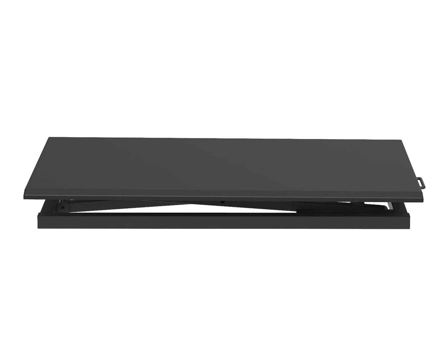 Luxor Height Adjustable Portable Pneumatic Standing Desk Converter, Stand Up Desk Riser, Tabletop Computer Workstation - Black