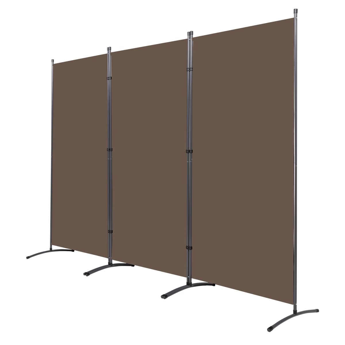 JVVMNJLK Indoor Room Divider, Portable Office Divider, Convenient Movable (3-Panel), Folding Partition Privacy Screen for Bedroom,Dining Room, Study,102" W x 19.7" D x 71.3" H, Brown