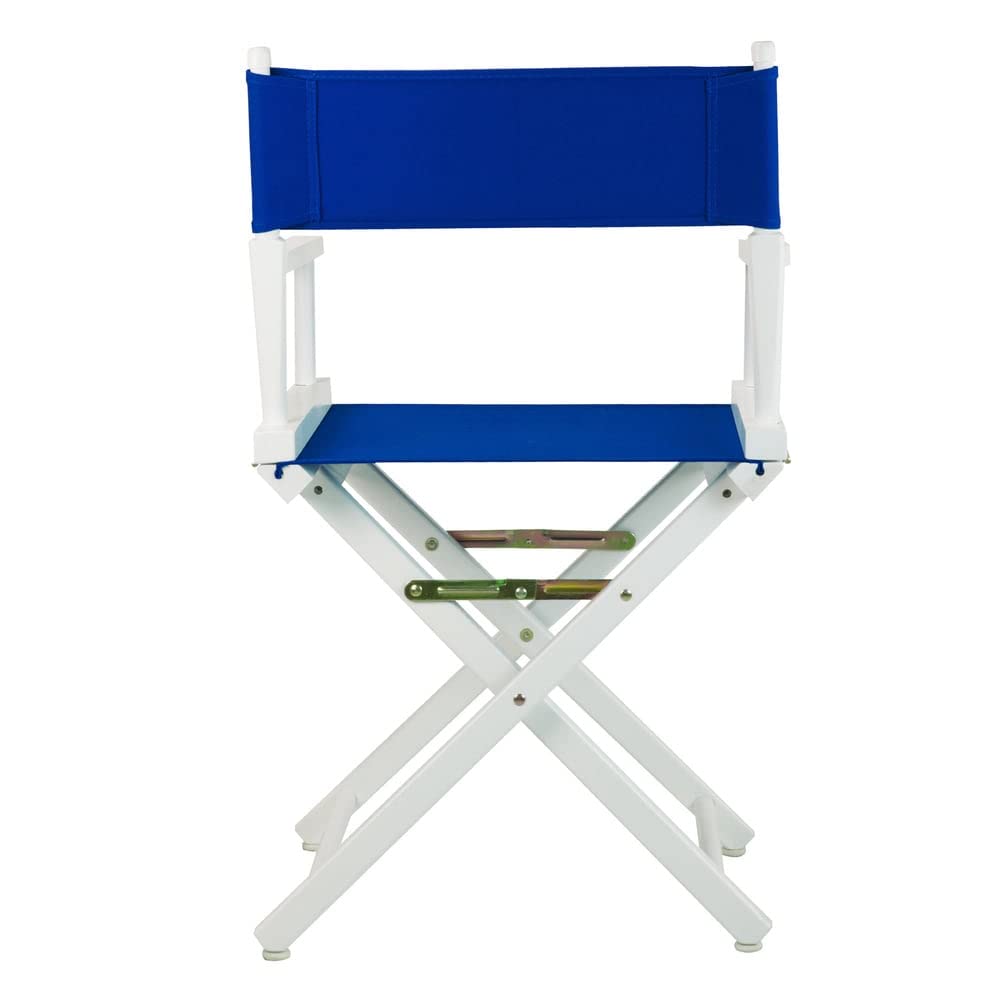 Casual Home 18" Director's Chair White Frame with Royal Blue Canvas