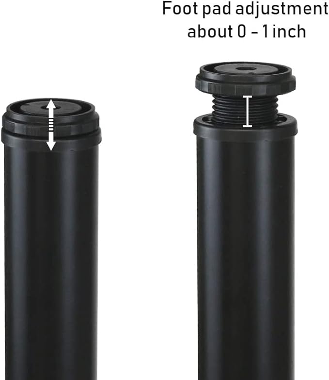 QLLY 22 inch Adjustable Metal Desk Legs, Heavy Duty Furniture Table Legs