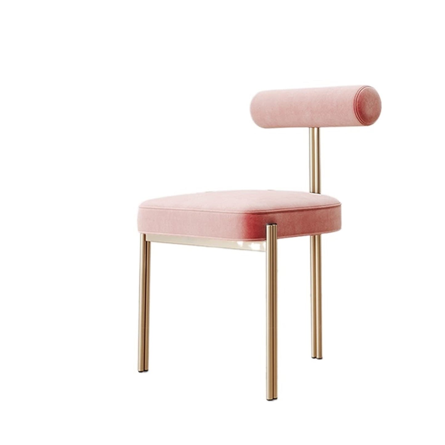 DQXWJZOTPO Dining Room Chair Accent Modern Nordic Lounge Chair Vanity Living Room Single Office Makeup Stool Minimalist Fauteuil Salon Home Furniture(Pink)
