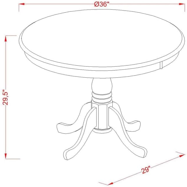 East West Furniture AMT-LBL-TP Antique Modern Kitchen Table