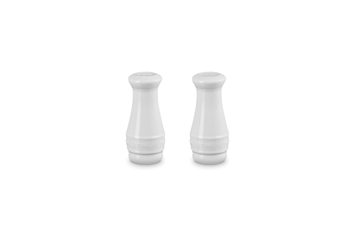 Le Creuset, Salt and Pepper Shaker Set of 2 - White