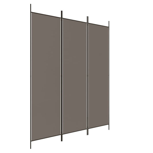 3-Panel Room Divider Anthracite 59.1x86.6 Inches Fabric Room Partition Screen, Foldable Privacy Divider for Bedroom, Blocks Sunlight, Easy Assembly