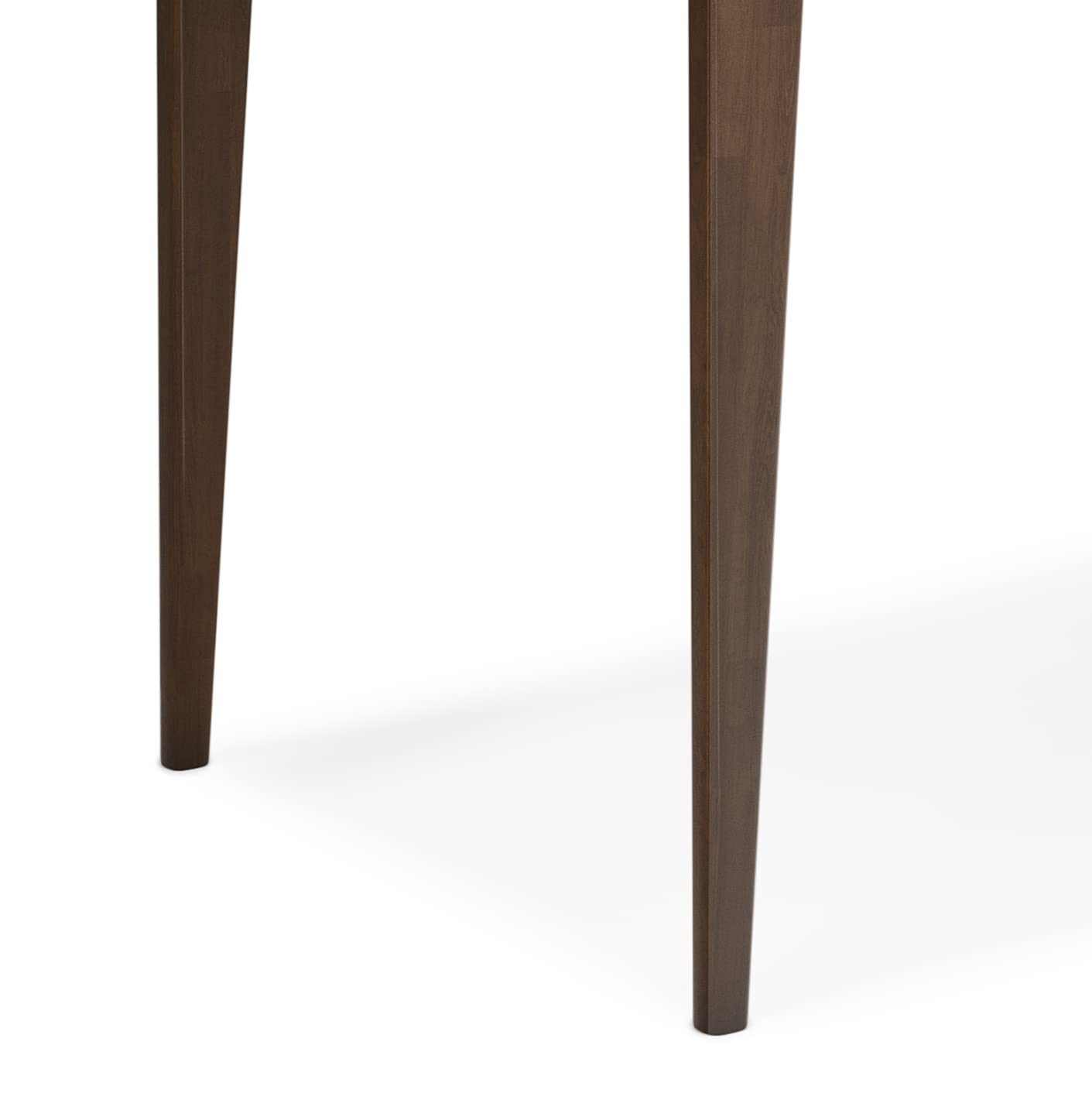 SIMPLIHOME Harper Small Desk - 48 Inch Wide Solid Hardwood Writing Desk in Walnut Brown, Mid-Century Modern Home Office Computer Table for Study with 2 Drawers and Flip-Down Keyboard Tray