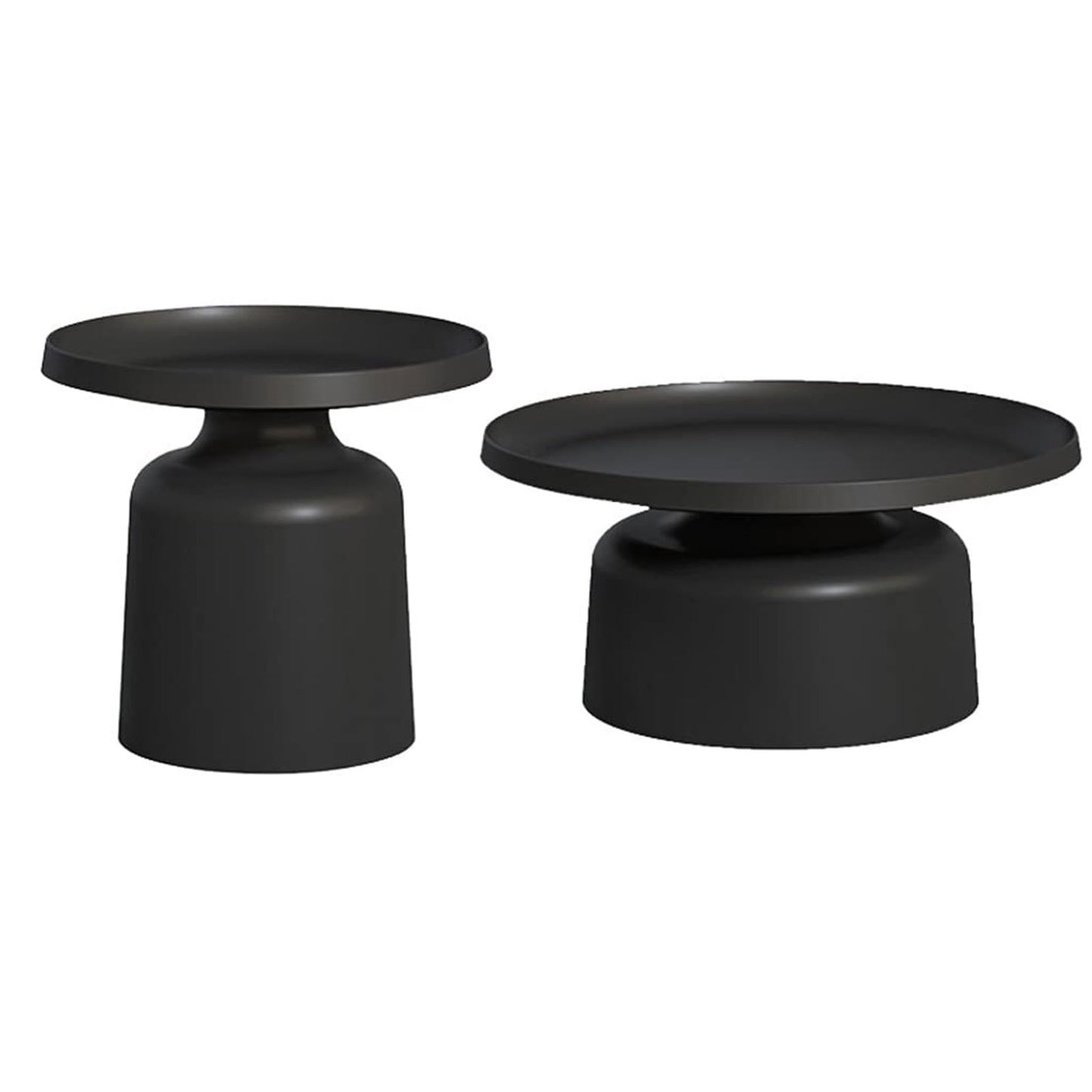 Zxarunas us Wide Solid End Coffee Table in Black, Handcrafted Boho-Style Accent Table for Living, Bedroom Or Home Office Coffee Table(Black,Plástico)