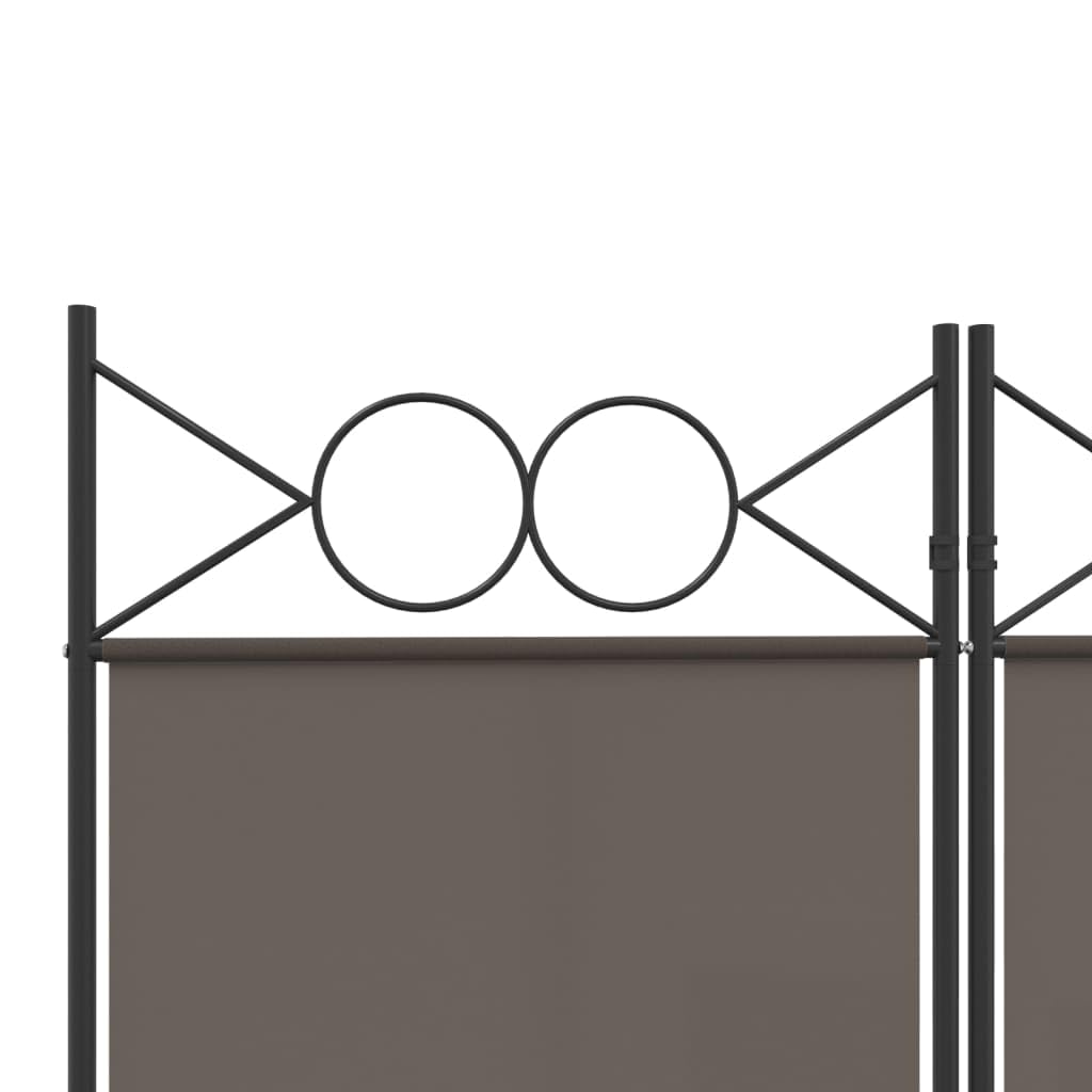 3-Panel Fabric Room Divider Anthracite 47.2x86.6 Inches Privacy Screen Partition, Foldable Room Separator for Bedroom, Blocks Sunlight, Breathable Durable Material