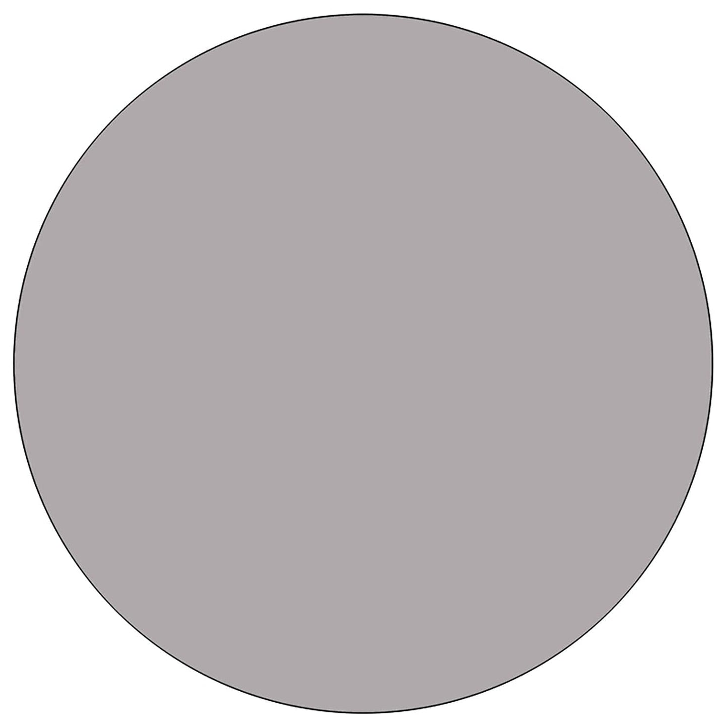Flash Furniture 48'' Round Grey Thermal Laminate Activity Table - Standard Height Adjustable Legs