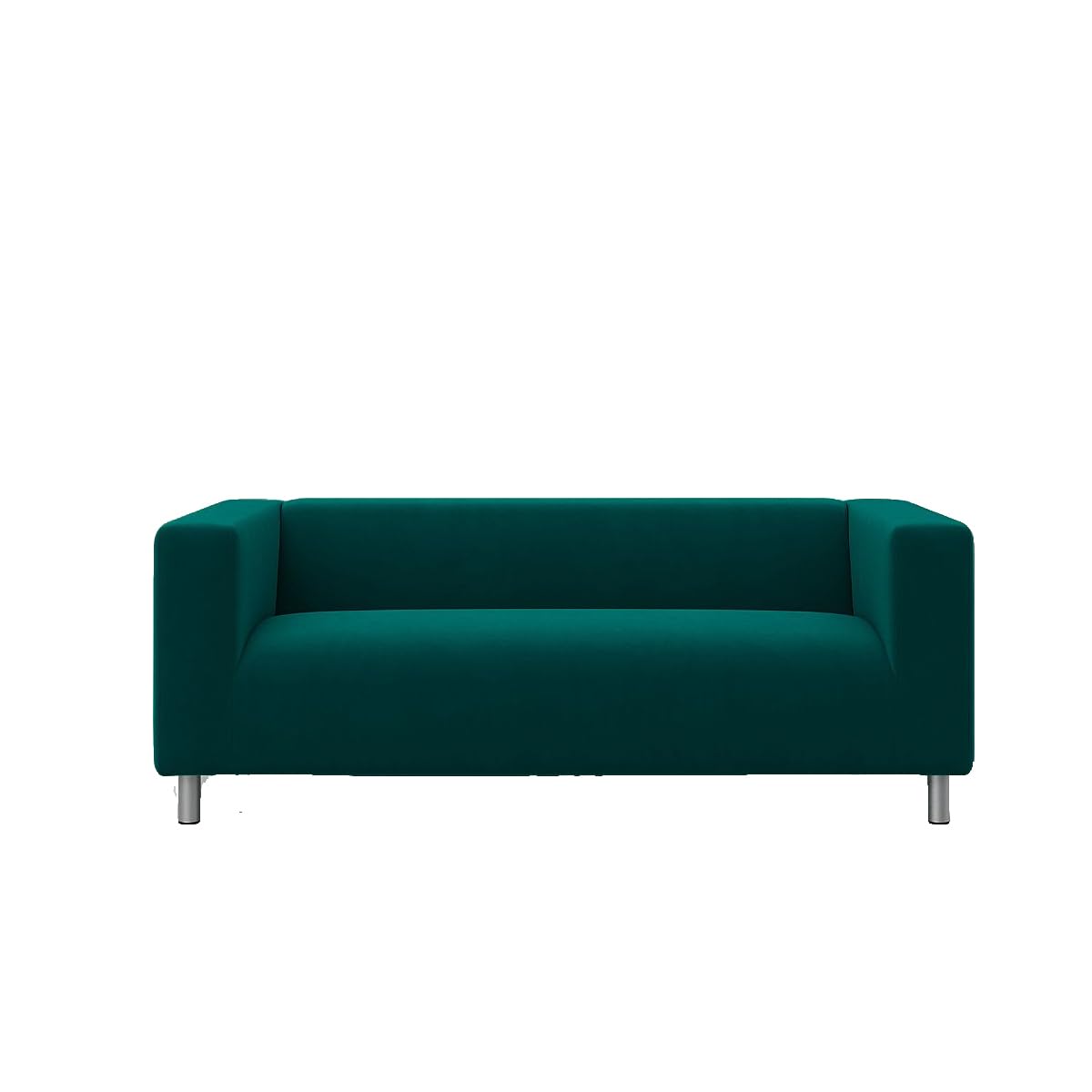 Velvet Klippan Loveseat Cover Replacement for IKEA Klippan 2 Seater Klippan Loveseat Sofa Cover Replacement, Klippan Slipcover, Klippan Cover Only, Sofa Not Included, Blue