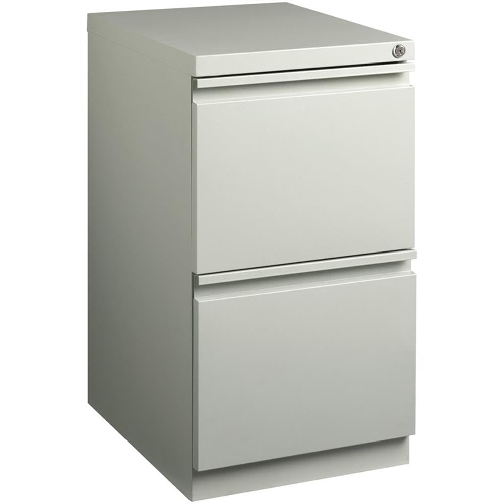 Hirsh Industries 20" Deep 2 Drawer Mobile File Cabinet File in Light Gray