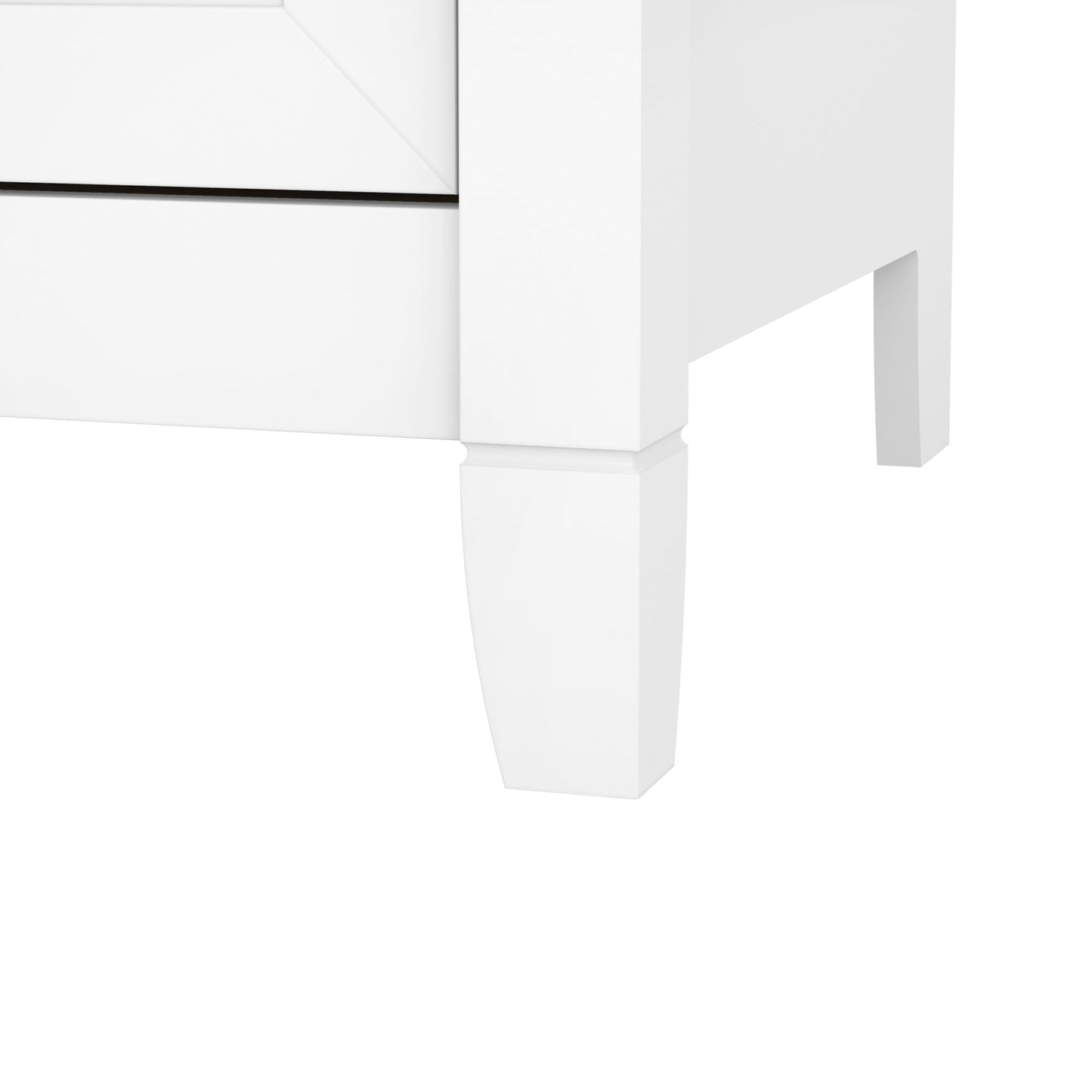 Bush Home Key West Computer Desk with Storage | Farmhouse PC Table for Home Office in Pure White and Shiplap Gray | 54W x 24D