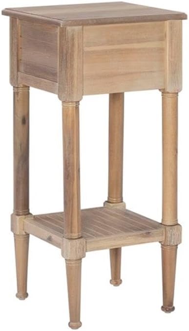Linon Styers Wood Accent Starfish Coastal Side Table in Natural