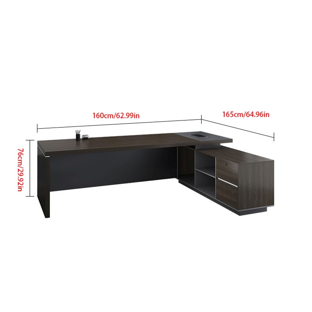 BGGJJ Computer Desk Boss Desk, CEO Desk, Modern Office Furniture, Manager Desk, Executive Desk Desk with Drawers(A)