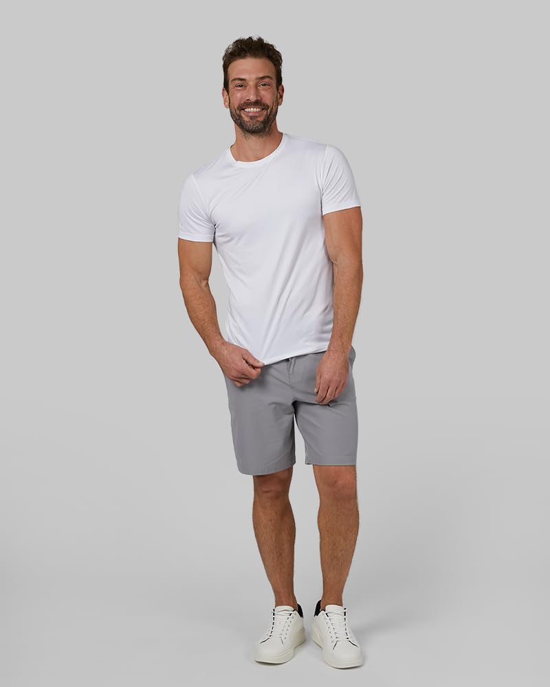 32 Degrees Mens 4 Pack Cool Quick Dry Active Basic Crew T-Shirt, White, X-Large