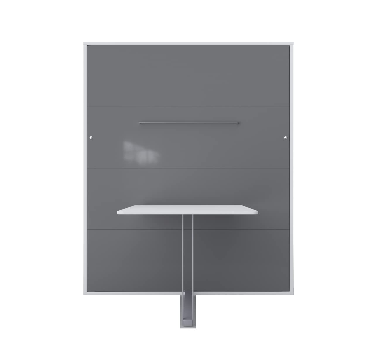 Contempo Vertical Murphy Bed with Desk, Full XL Murphy Bed with Mattress, Made in Europe
