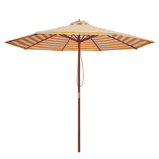 2.7M Striped Patio, Outdoor Umbrella Patio Market Table Umbrella, Solid Wooden Pole, 8 Ribs,Outdoor Sun Shade For Garden, Lawn, Deck, Backyard&Pool good