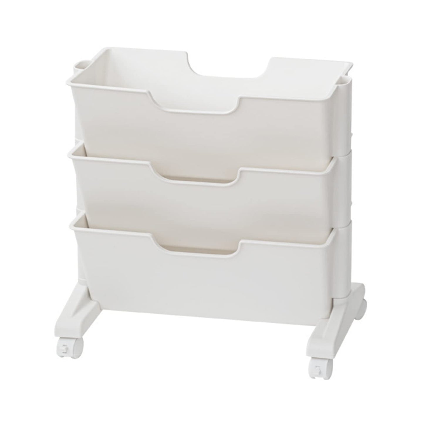 3Tier Mobile Bookshelf, Mobile Bookshelf Bookcases 3 Layers Capacity Bookcase Storage Shelves Under Desk Book Organizer Universal Wheel Rolling Book Cart Movable Storage Bookshelves